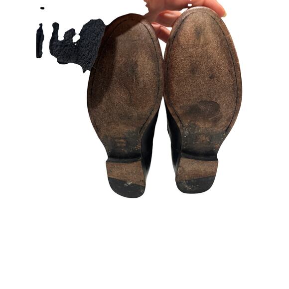 FRYE WOMENS BLACK LEATHER RIDING BOOT GUC SIZE 8 - Picture 7 of 8